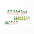 thumbnail image 3 of Fresh green swirl love & starburst press-on nails, nail art stickers，Practical Nail Art, 3 of 5