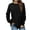 Black, variant on Oalirro Womens Fashion Top Casual Solid Crewneck Long Sleeve Shirts Tunic Tops