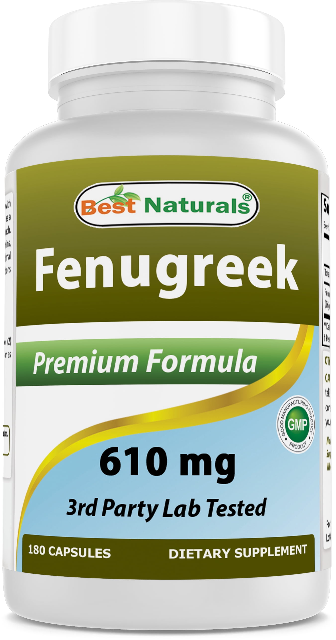 Best Naturals Fenugreek 610 mg 180 Capsules