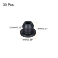 thumbnail image 3 of Uxcell Silicone Snap in Locking Hole Plugs For Kitchen Bulkheads Waterproof Sealing Plugs Black 5.5mm 30, 3 of 7