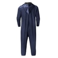 thumbnail image 5 of Womens One Piece Jumpsuits Zip-Up Pajamas Casual Hooded Onesies Long Sleeve Jogger Playsuits Loungewear with Pockets Navy, L, 5 of 7