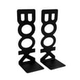 thumbnail image 2 of Blasgw Metal Bookends for Shelves - Heavy Duty Book Ends, Desktop Book Stand for Office, Decorative Book Supports for Books, Magazines, Files Sturdy Stylish Black, 2 of 7