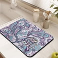 thumbnail image 3 of Washable Rubber Boho Style Vintage Floral Dish Drying Mats for Kitchen Counter Home Large Coffee Bar Pad Accessories and Decor for Utensils Stemware 18''x24'', 3 of 6