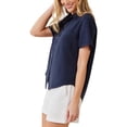 thumbnail image 3 of Bella Dahl womens  Short Sleeve Pocket Button Down, xs, 3 of 4