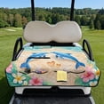 thumbnail image 2 of COEQINE Golf Cart Seat Covers with Carry Handle, Comfortable Golf Cart Seat Towel Blanket, Fits for EZGO Yamaha Club Car and Other 2-Seat Golf Carts, Beach Dolphin Hibiscus Plumeria, 2 of 8