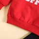 thumbnail image 4 of Gibobby Conjunto de ropa para bebé y niño Conjunto de 2 uds de camisetas y pantalones con estampado de de manga larga para niños pequeños(Rojo, 3-6 Meses), 4 of 5