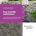 thumbnail image 4 of vidaXL Gabion Basket with Lids, Galvanized Steel Gabion Wall, Gabion Cage, 236,2"x11,8"x59,1", 4 of 6