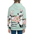 thumbnail image 6 of Pofeuu Cute Panda Print Teenage Zipper Hoodie Sweatshirts Hooded Casual Jackets With Pocket For Boys Girls-Small, 6 of 6