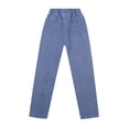 thumbnail image 3 of Kids Girls Casual Jeans Elastic Waist Denim Pants Spring Fall Trousers, 3 of 5