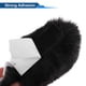 thumbnail image 5 of Accesorios para Casco de Motocicleta Decoración Orejas de Gato con Colores Gradientes y Campanas para Cascos de Motocicleta Bicicleta Esquí Blanco Negro Peluche Stickers 1Set, 5 of 6