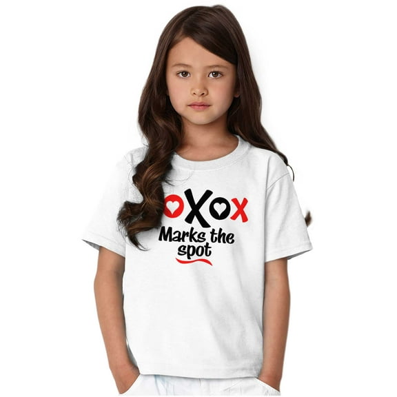 Valentine's Day XO Marks The Spot Girls Kids T Shirt Tees Teen Brisco Brands S