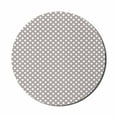 thumbnail image 1 of Abstract Mouse Pad for Computers, Repetitive Modernized Floral Like Elements Pattern on Plain Backdrop, Round Non-Slip Thick Rubber Modern Mousepad, 8" Round, White Dark Warm Taupe, by Ambesonne, 1 of 2