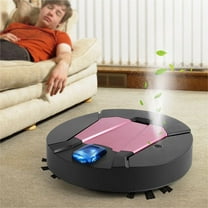 Nkmbld Vacuum Cleaner with Low Noise Operation Intelligent Sweeping Robot Vacuum Sweeping Mopping Spray Humidification 4 in 1 Robot Vacuum Cleaner, Black