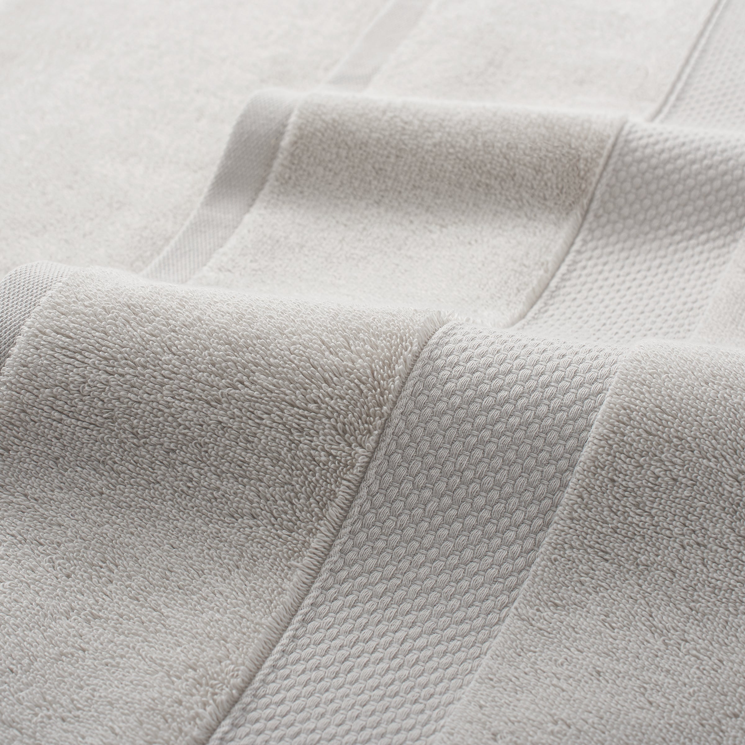 Aston & Arden Egyptian Cotton Bath Towels (2 Pack), 30x54, Jaquard Border, Tan