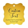 thumbnail image 1 of Darling Souvenir Personalized Paper Hang Tags Custom Text Wedding Party Gift Favor Tags -Metallic Gold-100 Tags, 1 of 1