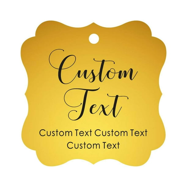 Darling Souvenir Personalized Paper Hang Tags Custom Text Wedding Party