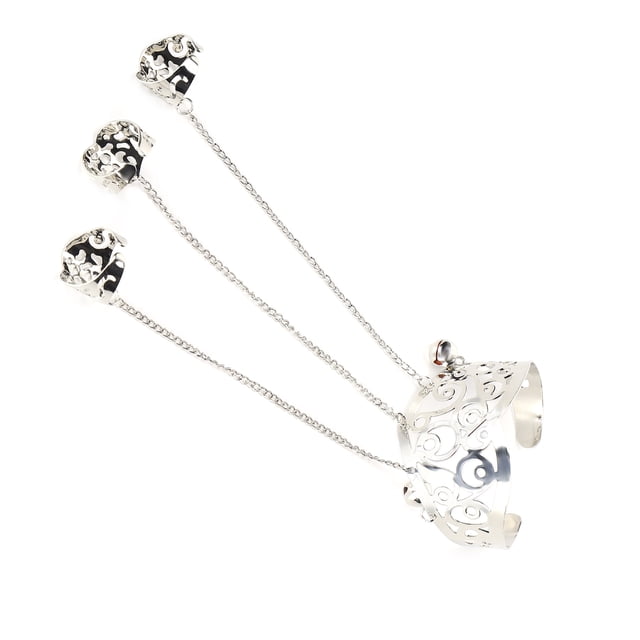 Finger Bracelets, Elegant Ring Bracelet Simple Alloy For Women Girls