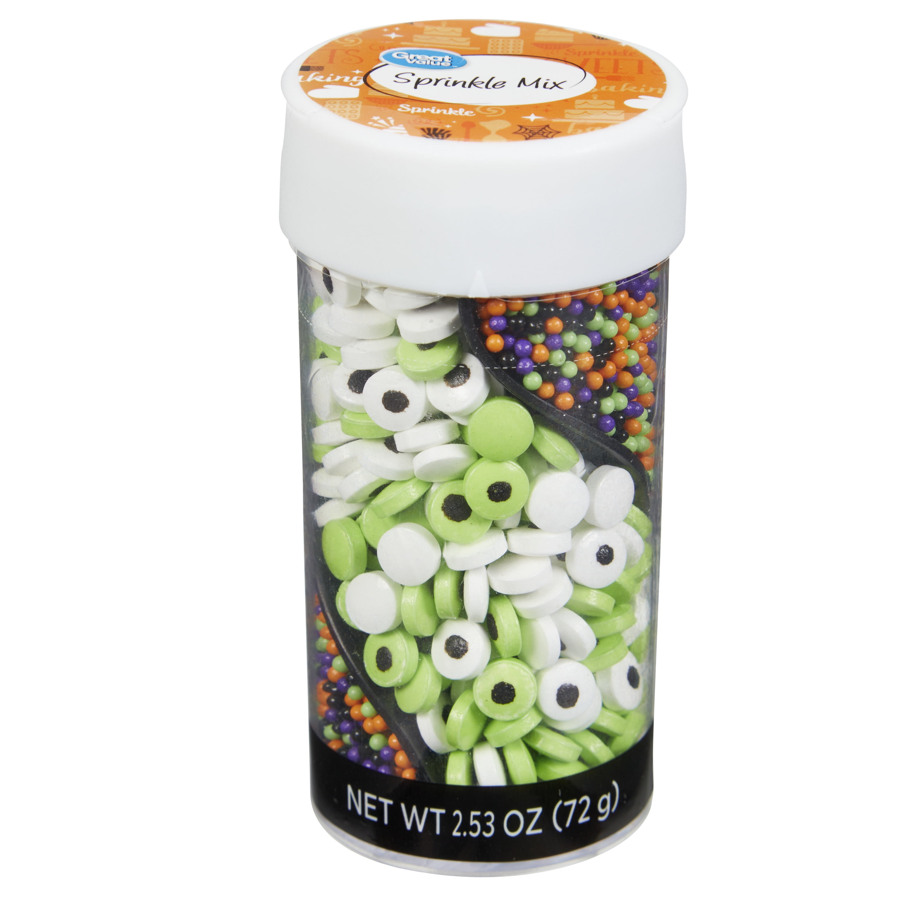 Great Value Halloween Eyeballs and Nonpareils Twist Bottle, 2.53 oz