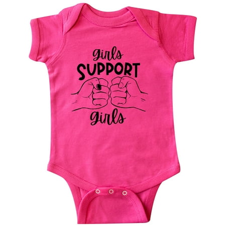 

Inktastic Girls Support Girls Fist Bump Gift Baby Boy or Baby Girl Bodysuit