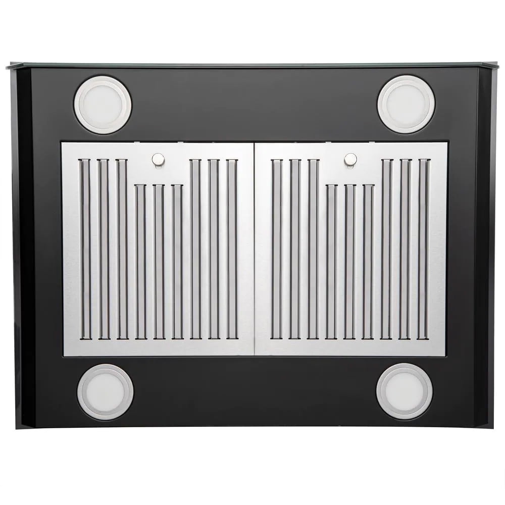 Tieasy Range Hood 36 inch Island Mount Range Hood 900 CFM Kitchen Digital Panel 3-Speed