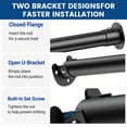 thumbnail image 5 of Riousery Heavy Duty Closet Rod, 17.7-67.7 Inch Adjustable Metal Closet Bar, Wall Mounted Clothes Hanging Rod, Sturdy Design, Matte Black, 5 of 7