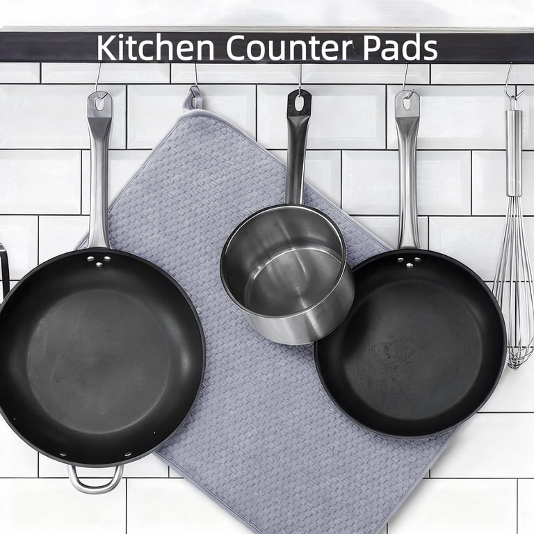 BN-LINK Dish Drying Mat, 2-Pack 24x18 Inch Gray photo 3