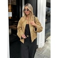 thumbnail image 4 of HH TRAF Chaqueta suelta de lentejuelas doradas de otoño para mujer Chaqueta bomber informal de manga larga brillante con bolsillos Abrigos de moda para mujer, 4 of 5