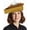Plush Pumpkin Pie Hat, variant on Black & White Plastic Top Hat Set, 12 Pieces Party Accessory