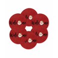thumbnail image 7 of 15 Inch Round Placemats Set of 6, Red Christmas Non Slip Heat Insulation PP Table Mats, Santa Xmas Rustic Farmhouse Winter Washable Place Mats for Kitchen Dining Party Table Decor, 7 of 7