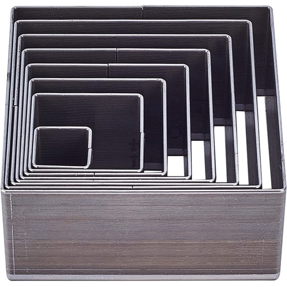 8pcs Die Punch Cutter 10.5-51mm Hollow Punching Tool High Carbon Steel Die Cutter Square Leather Cutting Die