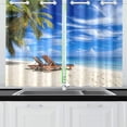 thumbnail image 4 of CADecor Sea Beach Ocean View Window Treatment Panel Curtains Window Curtain Kitchen Curtain,Two Piece 26x39 Inches, 4 of 4