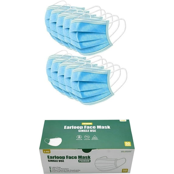 Iheyi Disposable 3-PLY Protective Earloop Face Masks (400 pieces Face Masks)