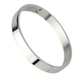 thumbnail image 3 of Brazalete brillante de moda perfecl brazalete liso de acero inoxidable para hombres Mujeres 8 mm de ancho 180 mm Plata, 3 of 8