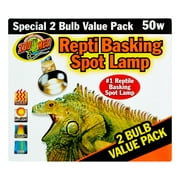 Zoo Med Repti Basking Spot Lamp 2 Bulb Value Pack, 50 Watt