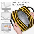 thumbnail image 3 of Easygdp Bee Stripe Bolsa de Almuerzo Insulada Grande, Forro de Aluminio, Diseño Espacioso, a Prueba de Fugas, Ideal para Trabajo, Picnics, Viajes y Actividades al Aire Libre, 3 of 6