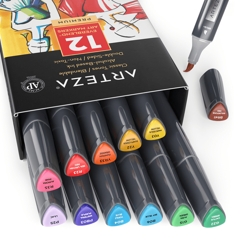 Arteza EverBlend Art Alcohol Based Markers - Set of 60