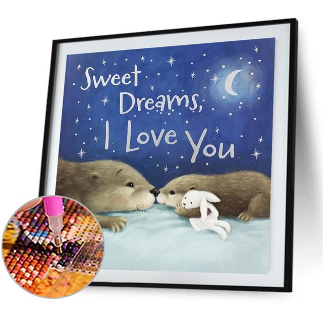 Cuadros Decorativos Póster de mosaico con cuentas cuadradas completas, Kit de letras de perezoso con pintura de diamantes 5D DIY Sywqhk Nuevos Originales