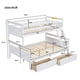 thumbnail image 3 of Twin sobre cama litera completa con escalera, dos cajones de almacenamiento, barandilla de seguridad, 3 of 5