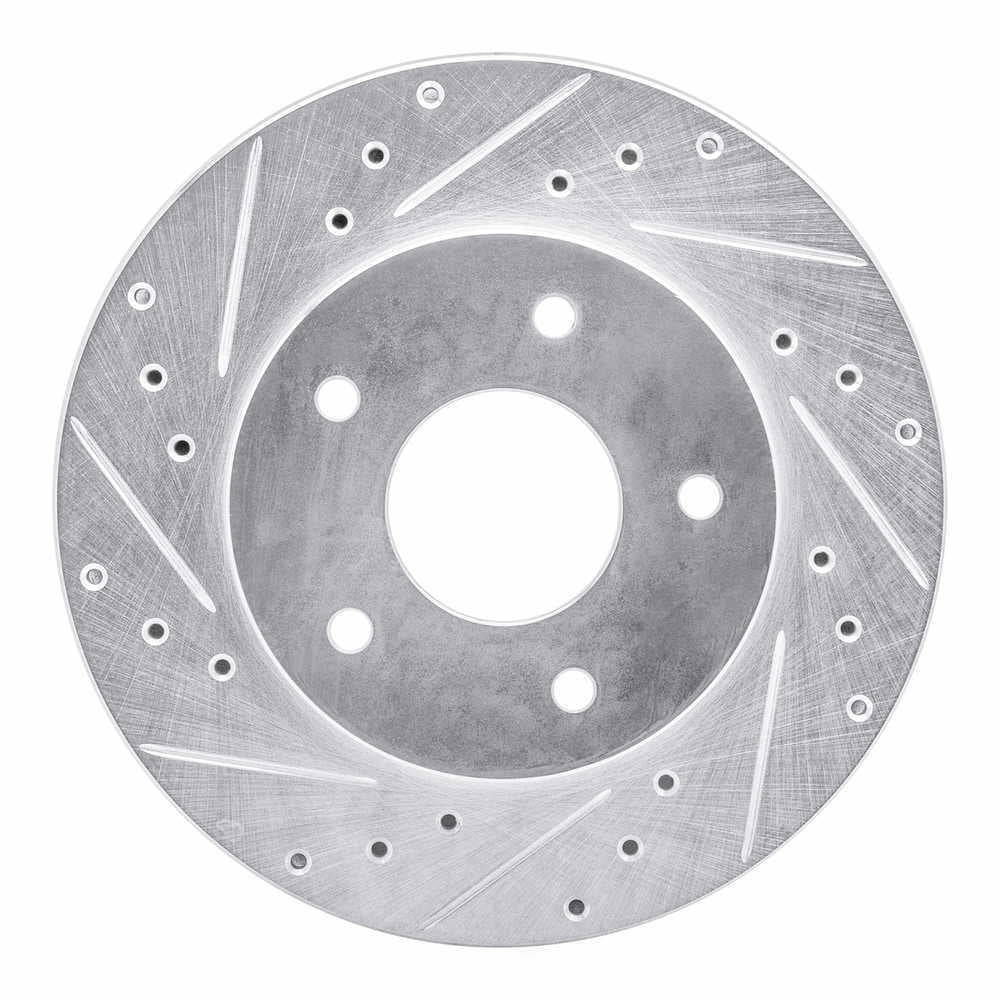 Dynamic Friction Company 631-52004L DFC Brake Rotor - Drilled And Slotted - Silver