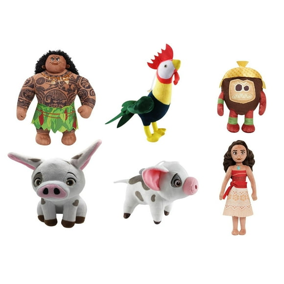 Moana Toy,D1sney Animators' Collection Moana Doll Toy Figure, Molded Details, Fully Posable Toy in Satin Dress, Moana Toys for Girls - Suitable for Ages 3+ Toy Figure,Moana Pig