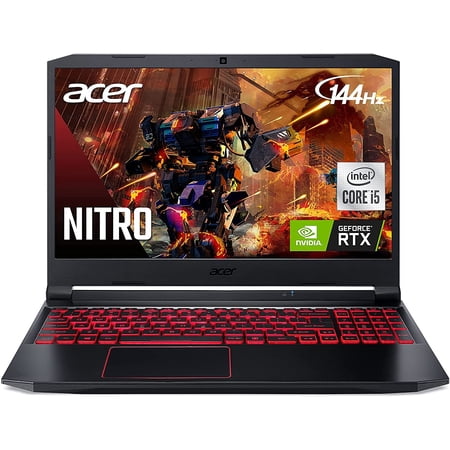 acer 2023 Nitro 5 Gaming Laptop 15.6" FHD 144Hz IPS Display Intel 4-Core i5-10300H 8GB DDR4 256GB NVMe SSD NVIDIA GeForce RTX 3050TI WiFi AX USB-C HDMI2.0 Backlit Windows 11 Pro w/RE USB Drive