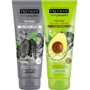 Freeman Feeling Beautiful Face Mask Pack (Charcoal & Black Sugar, Avocado & Oatmeal)