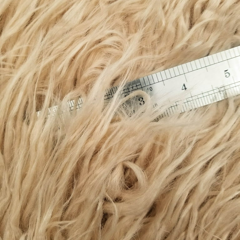 Mongolian Faux Fur Long Hair Pile Fabric BY THE YARD 60 Wide 