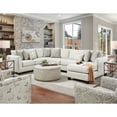 thumbnail image 2 of Furniture of America Kastra Transitional Chenille J-Shape Sectional in Ivory, 2 of 2