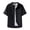 Black, variant on Mens Short Sleeve Button Down Shirts Classic Stretch Soft Shirts Regular Fit Comfortable Summer Clothing Grey Size M