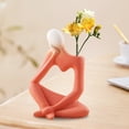 thumbnail image 4 of Cerámica Abstract Thinker Jarrón Adornos Helado Figura Escultura Decoración del hogar (A) Likrtyny Libre de BPA, 4 of 6