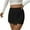 Black, variant on Uaswgudfs Women's Knit Mini Skorts - Mid-Rise Stretch Bodycon Skirt with Front Slit & Built-in Shorts