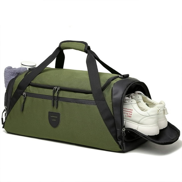 Langgg Duffel Bag Large Washable Large Capacity Shoulder Bag Soft Texture Sports ForDuffle Bag For Men Gym Bag gray