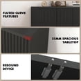 thumbnail image 4 of Rumiiro Fluted Sideboard Buffet Cabinet Modern Minimalist 4 Doors Adjustable Shelves Storage 63 in L x 16 in W x 30 in H, Black, 4 of 6
