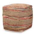 thumbnail image 2 of Baxton Studio Caiman Multicolored Handwoven Hemp Pouf Ottoman, 2 of 6